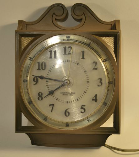 Vintage  Westclox Electric Lighted Dual Wall Clock