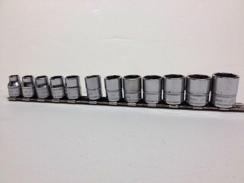 Snap-on   3/8&#034; drive 6 pt metric 12 pieces shallow socket set fsm81 to fsm191 for sale