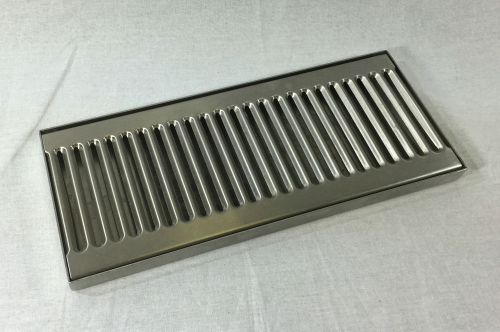 Countertop Drip Tray - 12&#034; - Stainless Steel - No Drain - Bar Draft Beer Spill