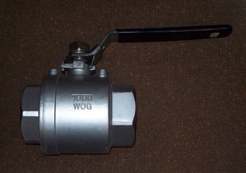 2 1/2&#034; 316 Stainless Steel Ball Valve New 1000 WOG NR