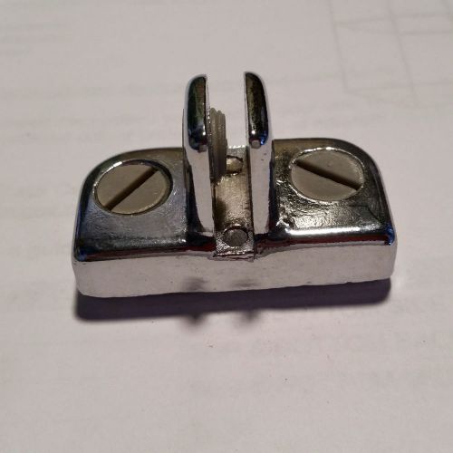 Cubbie Clip Connectors for 3/16&#034; glass 3 way Adj Chrome Connectors 10 Solid BK