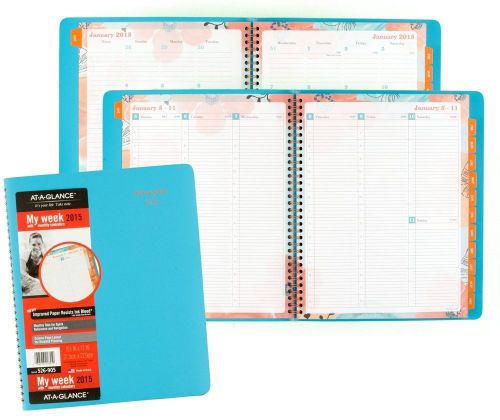 At-a-glance weekly and monthly planner 2015, orange crush, 8.5 x 11 (526-905) for sale