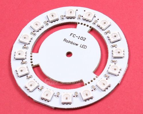 Ws2811 5050 rgb led lamp panel module round 16-bit 60mm 5v rainbow led for ardui for sale