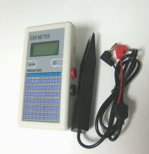 In circuit Capacitor ESR Meter / Tester + Test Clip probe Tweezers