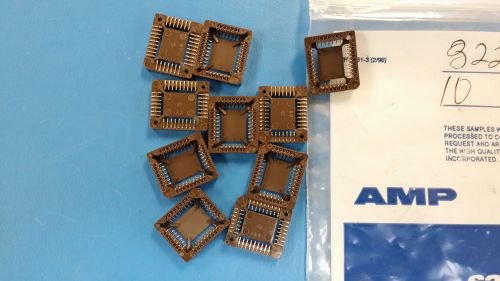 (10 PCS) 822273-1 AMP Conn PLCC Socket SKT 32 POS 1.27mm Solder ST SMD