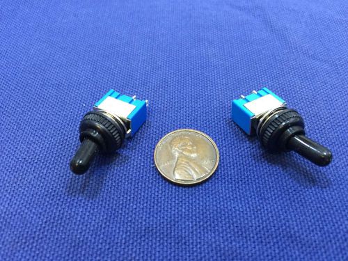 2 Pieces Waterproof boot Toggle Switch SPST MTS-101 6mm 1/4 small on/off on b12