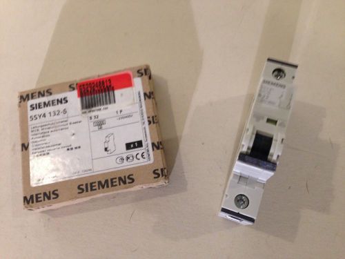 Siemens 5sy4 132-6 supplementary protector, 1 pole breaker, 32 ampere maximum for sale