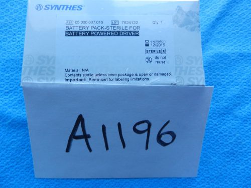 Synthes Orthopedic Battery Pack For Battery Powered Driver 05.000.007.01S NEW!!