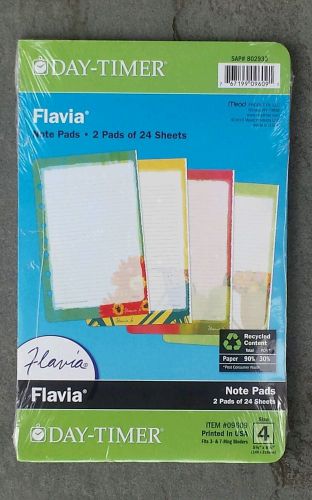 Day Timer FLAVIA Note Pads ~ 2 pads of 24 sheets ~ SIZE 4 ~ #09609
