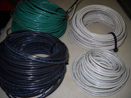 !4 awg stranded copper wire 75 foot black, 75 foot green 20 and 60 foot white