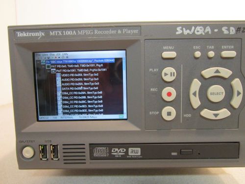 Tektronix MPEG Recorder and Player MTX 100A, Opt: 01, Windows, 100-240V, 50/60Hz