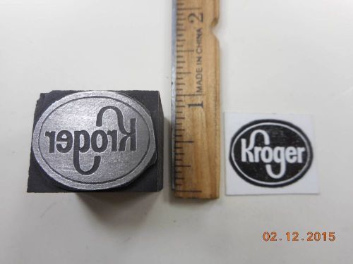 Printing Letterpress Printers Block, Kroger Emblem, Grocery Store