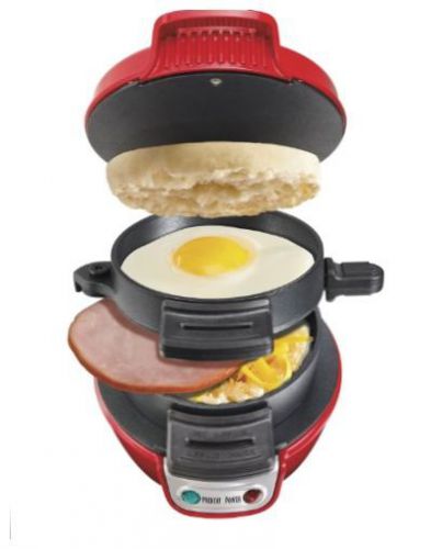 Hamilton Beach 25476 Breakfast Electric Sandwich Maker, Red