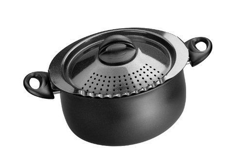 NEW Bialetti 7265 Trends Collection 5 Quart Pasta Pot Charcoal FREE SHIPPING