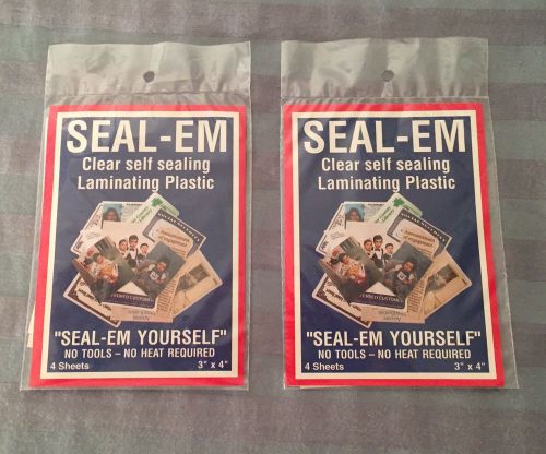 Seal-Em Clear Self Sealing Laminating Plastic Sheets