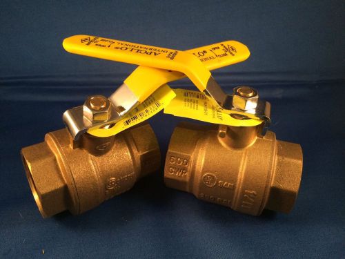 Apollo 94a10601 brass ball valve, 1-1/4&#034; fnpt (lot of 2) for sale