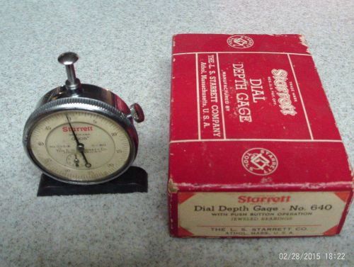 Starrett 640 dial depth gauge in box, great condition! for sale