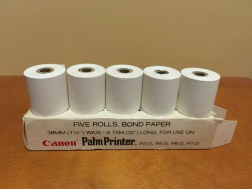 5 Canon Calculator Paper Rolls For Palm Printer Bond Paper