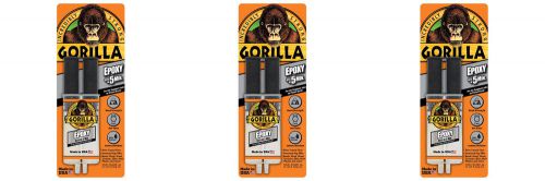 New gorilla glue 406f gorilla epoxy syringe, 3-pack, sets in five minutes for sale