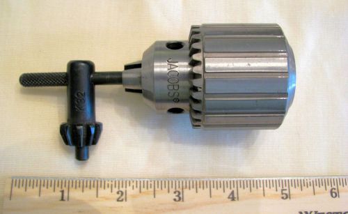 JACOBS DRILL CHUCK , NEW W/KEY, 1/2&#034; CAPACITY , 5/8-16 MOUNT, $9.99 NO/RES