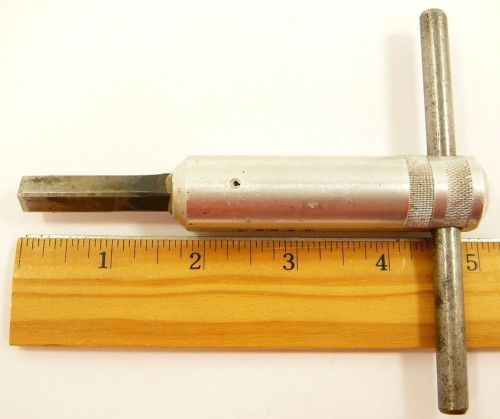 Buck T - Handle Lathe Jaw Chuck Key 1/4 Inch Square Head Wrench vtg