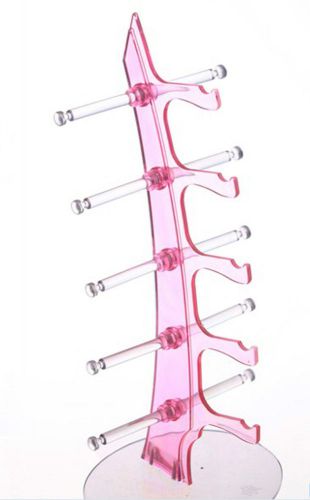 Modern 5 Layers Sunglasses Glasses Show Rack Counter Display Stand Holder Pink