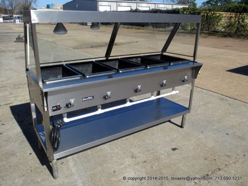 Vollrath wellserv 38205 5 wells electric steam table with sneeze guard for sale
