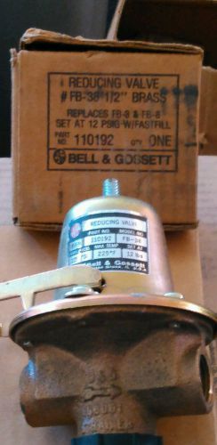 BELL &amp; GOSSETT FB-38 BRASS 1/2&#034; PRESSURE REDUCING VALVE #110192