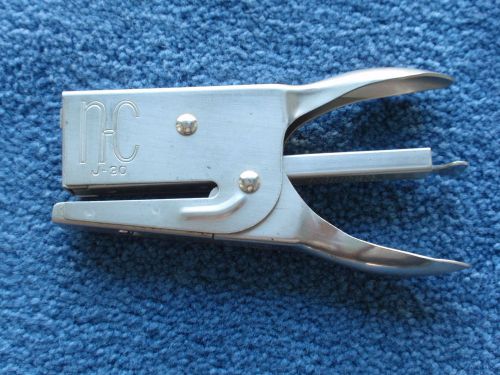 Classic vintage n-c neva-clog j-30 hand desk stapler - great tool, great shape for sale