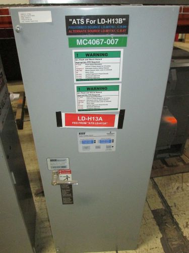 Asco 300 series automatic transfer switch e00300030400n10c 400a 480v 3w used for sale