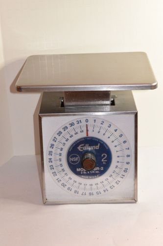 EDLUND 2 LB CAPACITY STAINLESS STEEL COMMERCIAL SCALE! NSF! BIG DIAL/MADE IN USA
