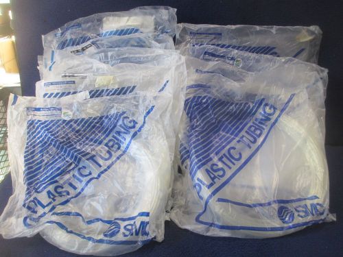 #k531 lot of 16 smc plastic tubing tu0604c-20 polyurethane 6x4 pneumatic clear for sale