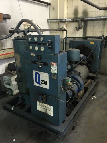Quincy qsi-235 rotary screw air compressor 50hp q235 air cooled w/ zeks dryers for sale