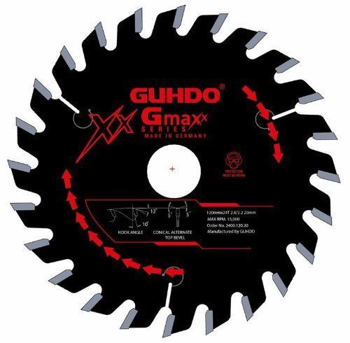 Guhdo Gmaxx Series 2400.120.20 120 Milimeters 24 Teeth 20 Millimeter Bore Carbid