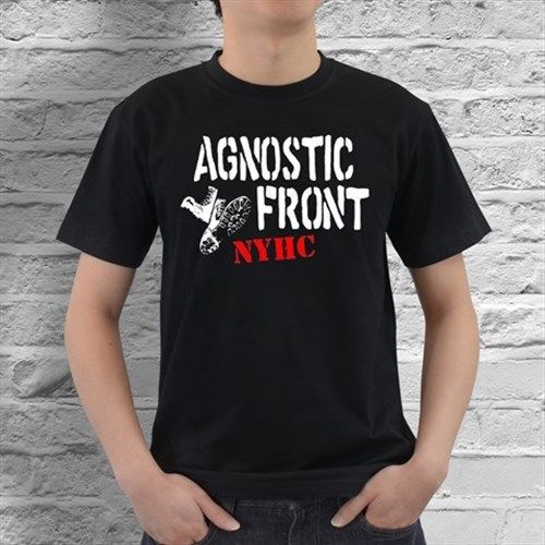 New agnostic front mens black t-shirt size s, m, l, xl, xxl, xxxl for sale