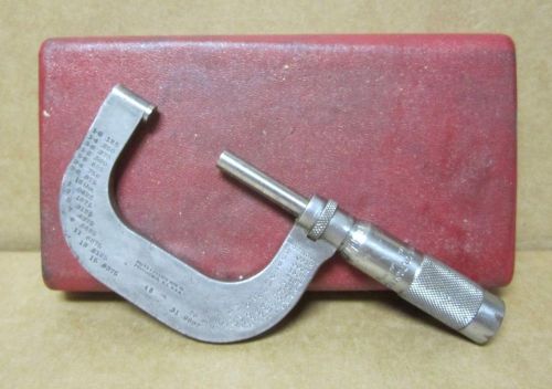 1 - 2 inch micrometer carbide tenths brown and sharpe no 48  #48 in box for sale