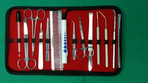 Set of 13 pc student dissecting dissection medical instruments kit +5 blades #22 for sale