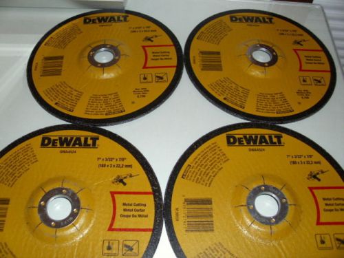 4 Dewalt DWA4524 7&#034; Grinder Metal Cutting Wheels - NEW