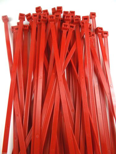 Cable ties wire ties red nylon 7&#034;  lot of 100 new made in usa for sale