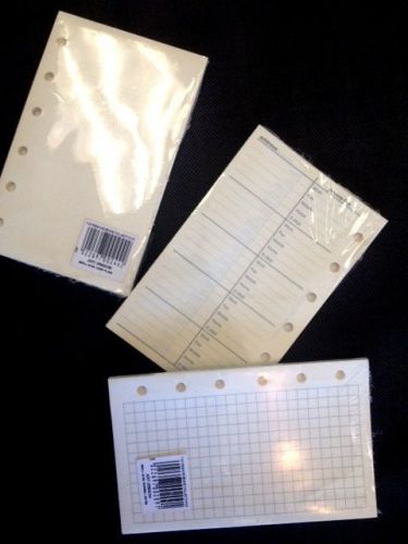 Filofax compatible (pocket size) graphing paper insert pack~new w/ free ship for sale