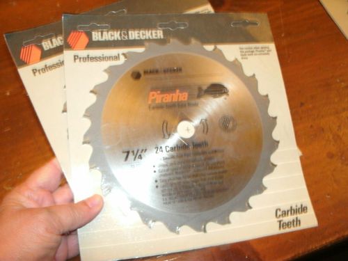 Black And Decker  Saw Blade Lot of 2 24 tooth Carbide for 7.25 saw