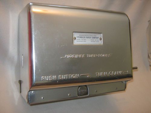 Vintage 1960&#039;s mosinee turn-towls metal dispenser for sale