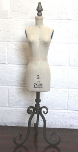 Professional Dress Form Half Scale Mannequin Slight Damage Size 2