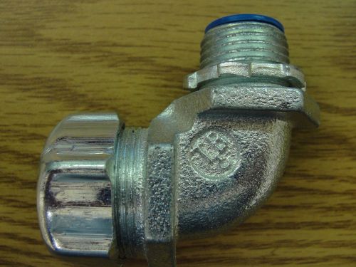 &#034;new&#034; t &amp; b 1/2&#034; 90 degree  flexible conduit connector, liquid tight, insulated for sale