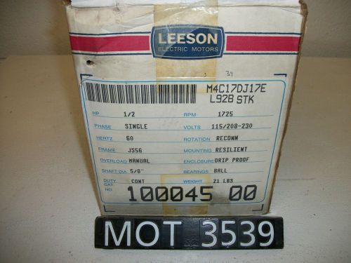 New leeson .5 hp 100045.00 js56 frame single phase motor (mot3539) for sale