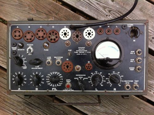 Vintage I-177-B Vacuum Tube Tester for Parts or Repair - US Army Signal Corp