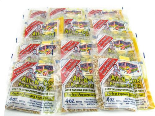 Great Northern 4-oz Popcorn Portion All-n-One Tri Pak Case of 24 Packs