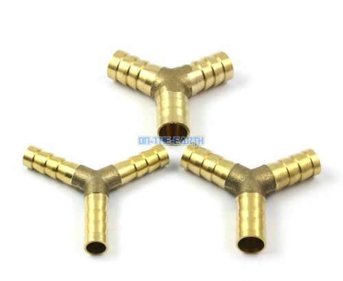 10 pieces brass y 3 way 12mm barb fuel hose joiner air gas water hose connector for sale