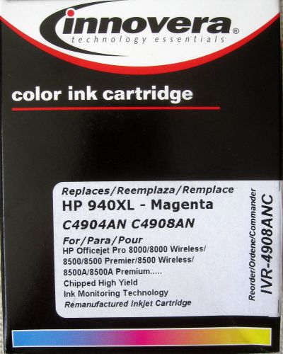 Innovera C4904AN C4908AN HP 940XL Magenta Color Ink Remanufactured High Yield