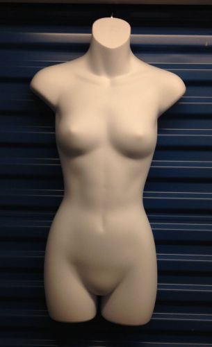Female torso ladies junior mannequin white clothing store display hanger 30&#034;long for sale